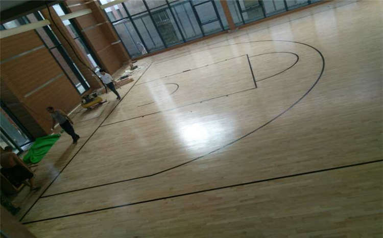 橡胶木排球馆木地板**