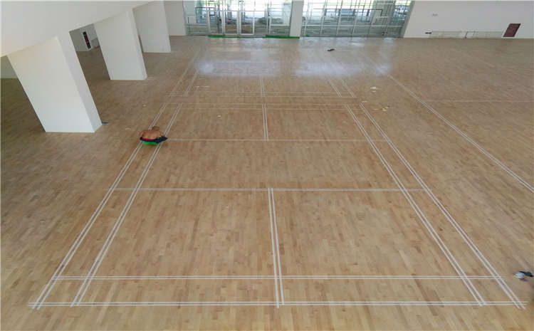 柞木NBA篮球场木地板主辅龙骨结构