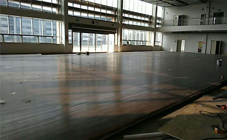橡胶木木地板篮球场施工技术方案