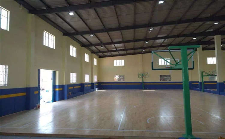 学校运动篮球地板单层龙骨结构